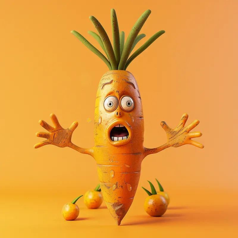 3D Veggie Fruit Characters