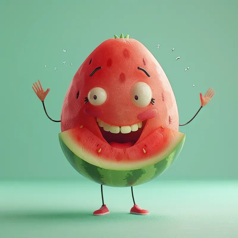 3D Veggie Fruit Characters