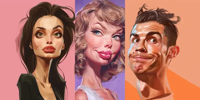 Celebrity Caricatures generated by undefined