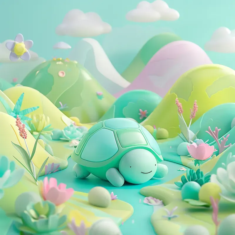 Cheerful 3D Whimsical Landscapes