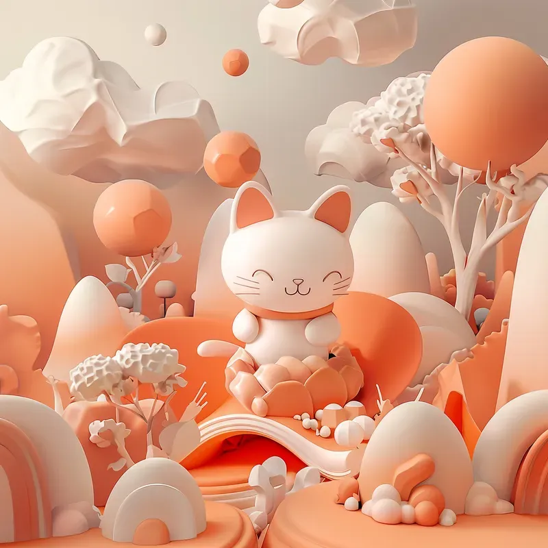 Cheerful 3D Whimsical Landscapes