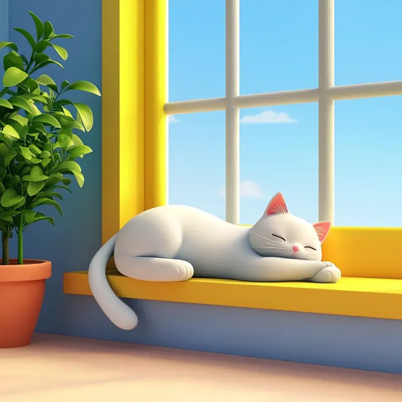 Serene Minimalist 3D Illustrations