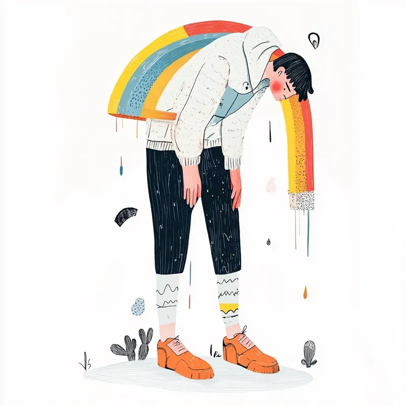 Minimalist Surrealism Line Art