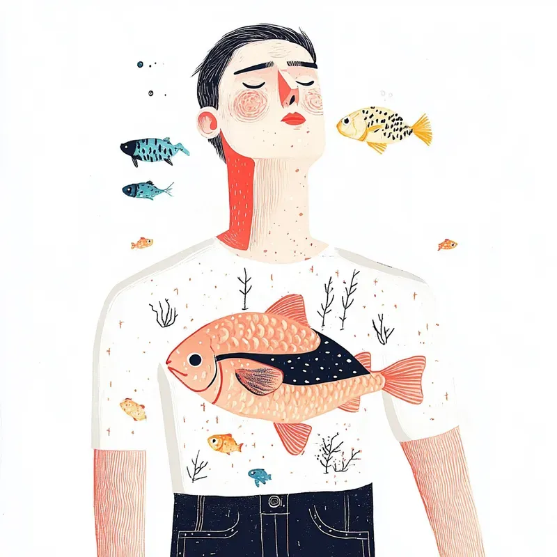 Minimalist Surrealism Line Art