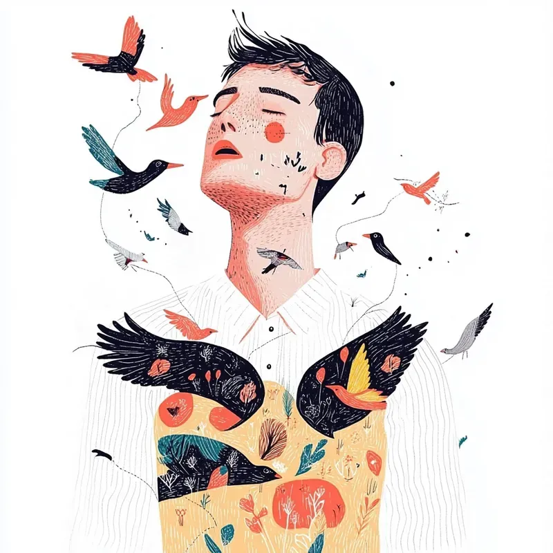 Minimalist Surrealism Line Art