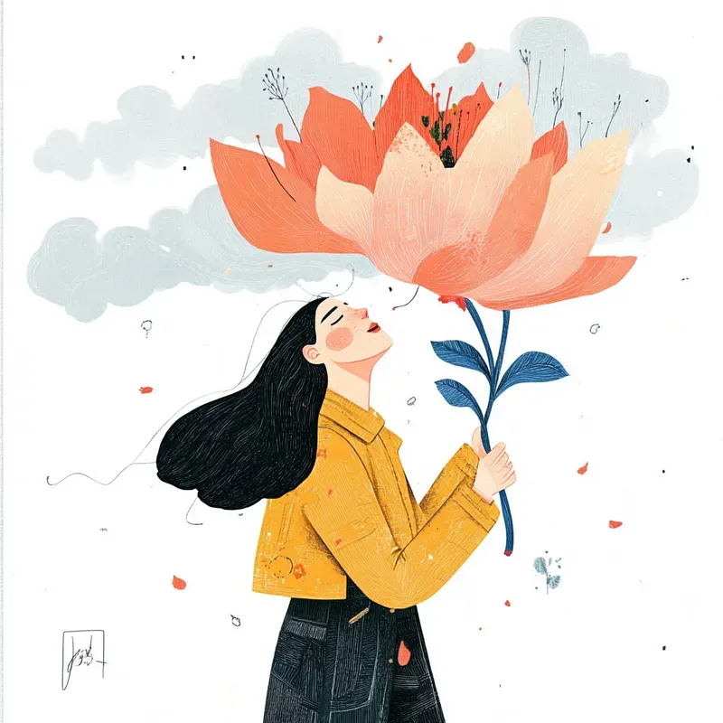 Minimalist Surrealism Line Art