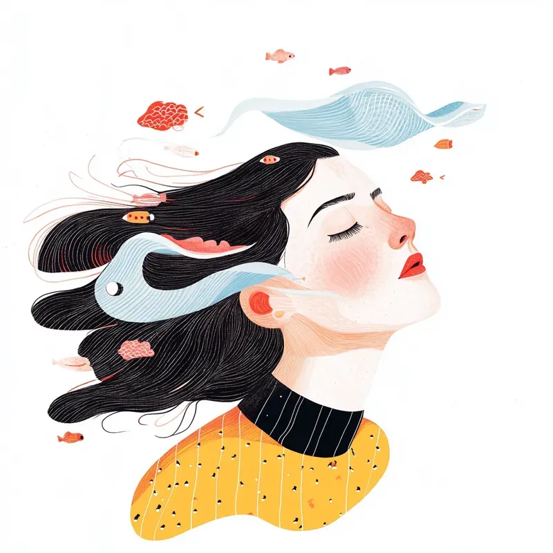 Minimalist Surrealism Line Art