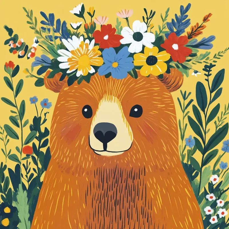 Whimsical Folk Art Illustrations