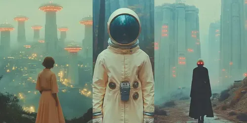 Retro Scifi Surreal Cinematics generated by midjourney
