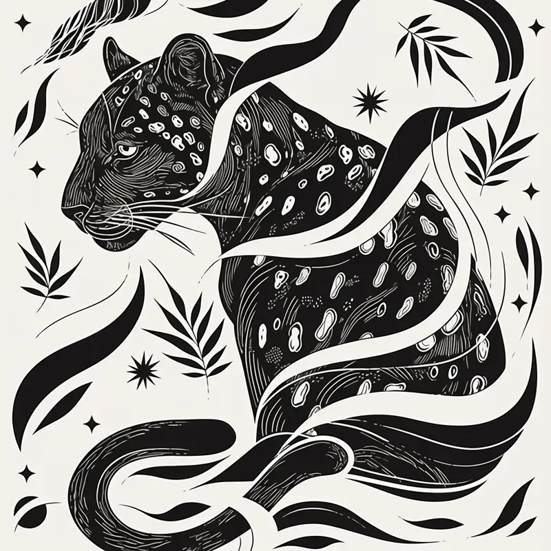 Elegant Black White Line Art Patterns