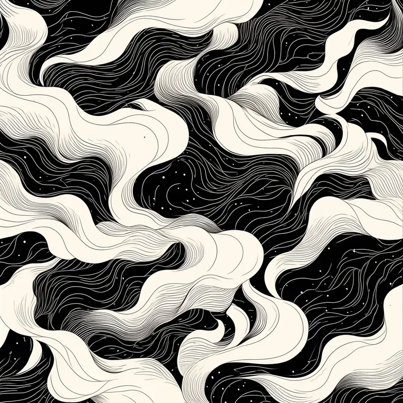 Elegant Black White Line Art Patterns