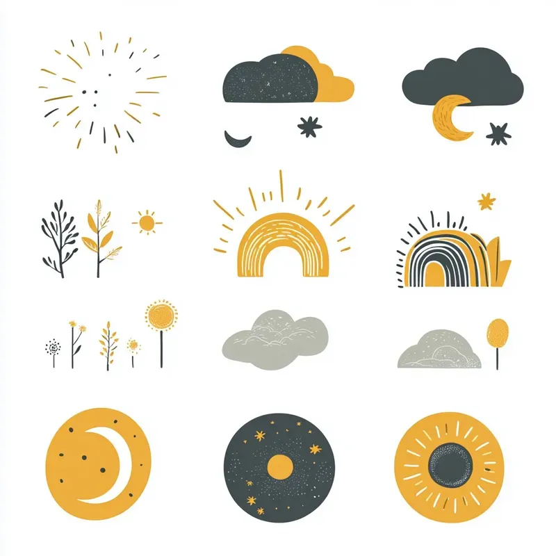 Boho Minimalist Icon Sets