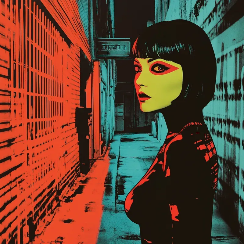 Noir Cyberpunk Cinematic Movie Posters