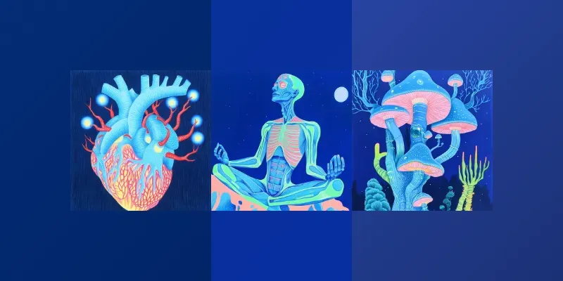Surreal Psychedelic Anatomy Illustrations generated by undefined