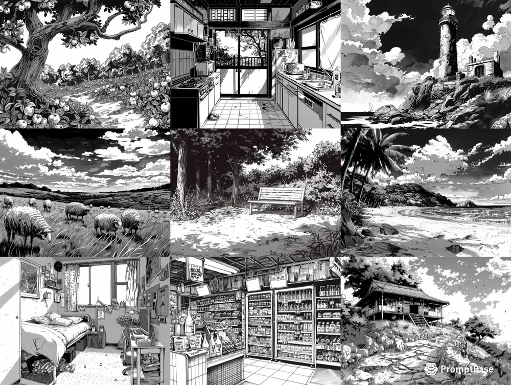 Dramatic Manga Environment Panels