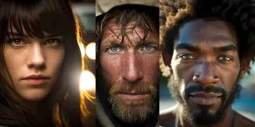 Realistic Humans Portraits generated by midjourney