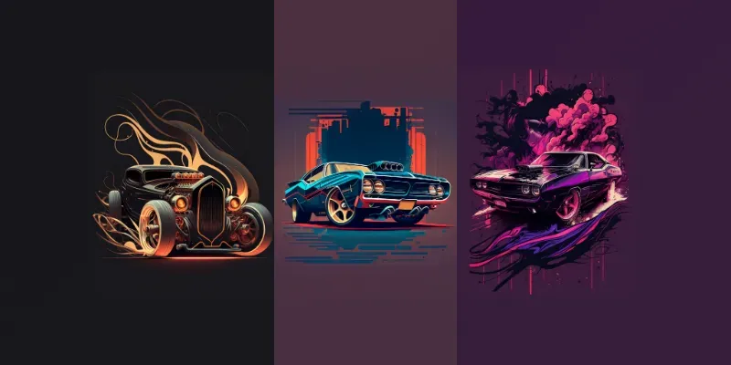 T-shirt Cars Illustrations Designs generated by undefined