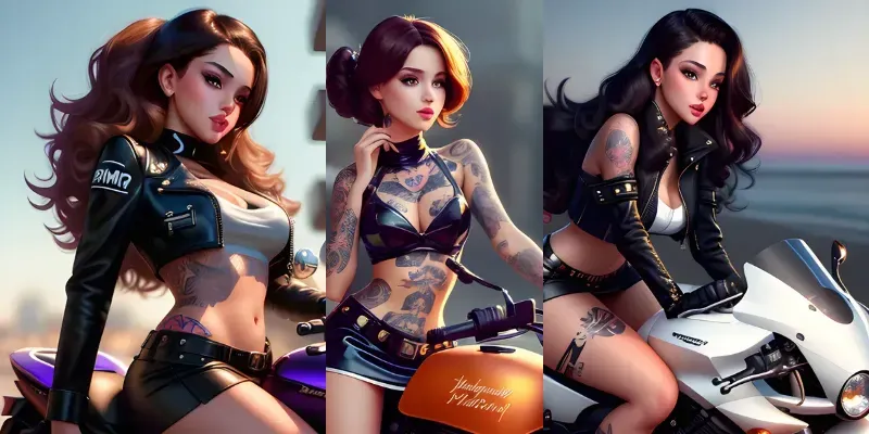 Young Hot Tattooed Women generated by undefined