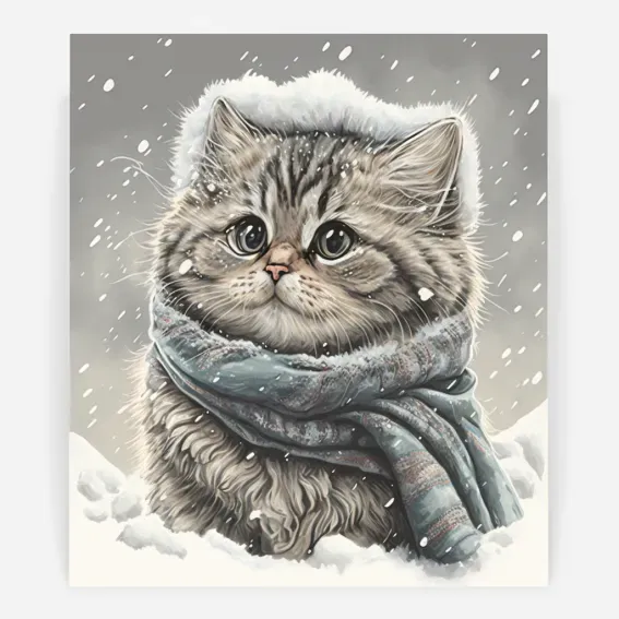 Cute Illustrations Pets In Different Seasons
