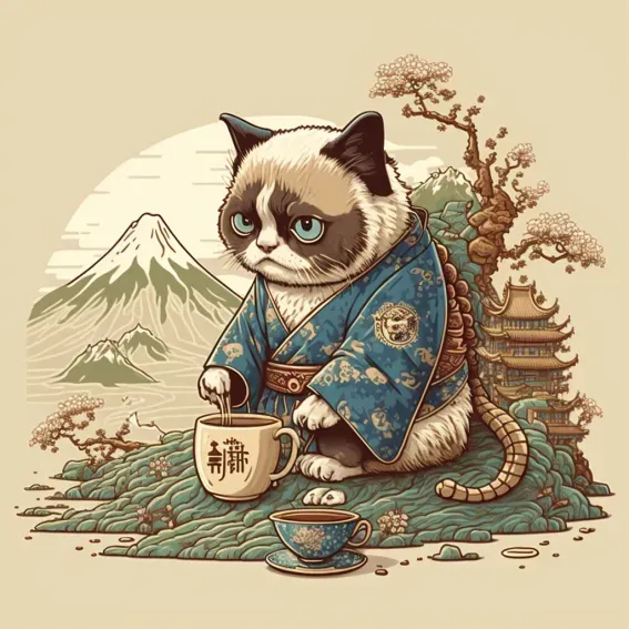 Japanese Themed Cats