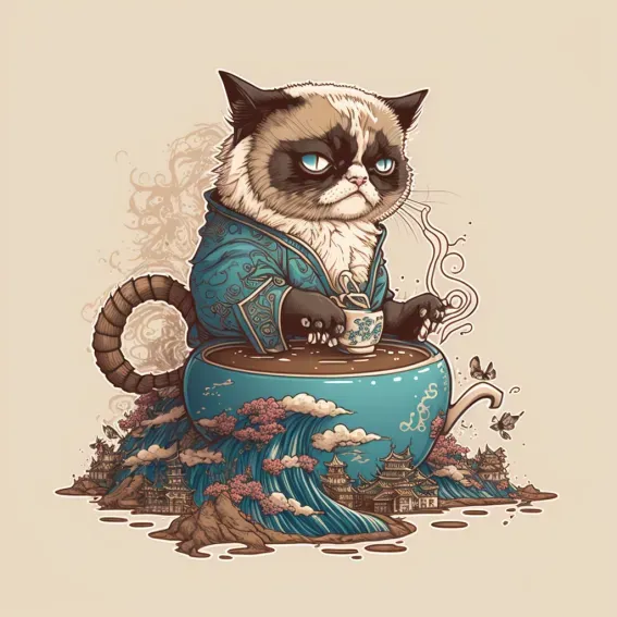 Japanese Themed Cats