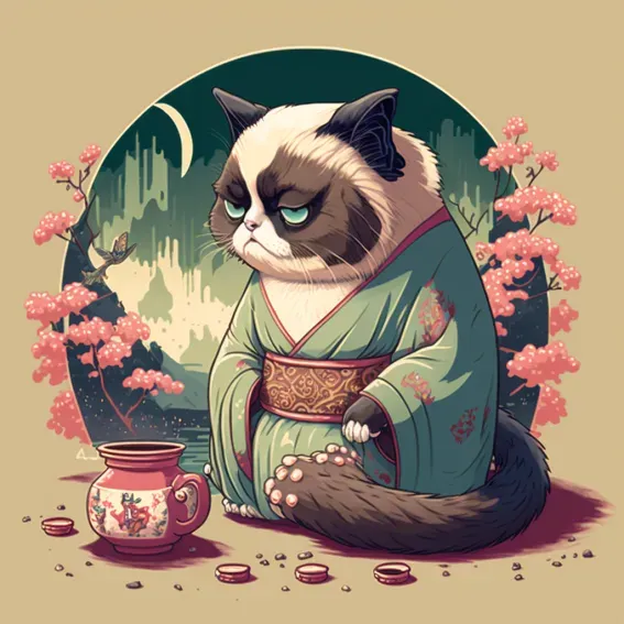 Japanese Themed Cats