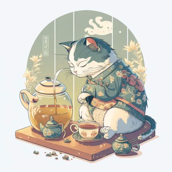 Japanese Themed Cats