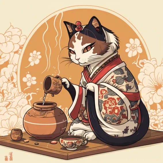 Japanese Themed Cats