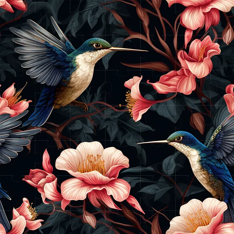 Classical Dark Floral Botanical Patterns
