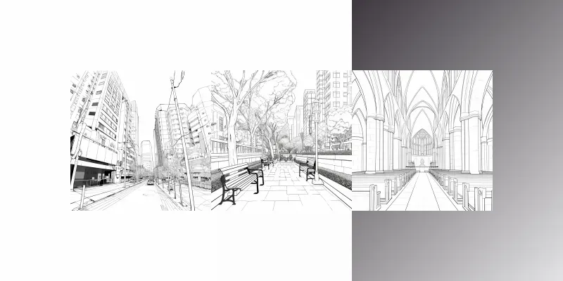 Perspective Background Lineworks generated by undefined