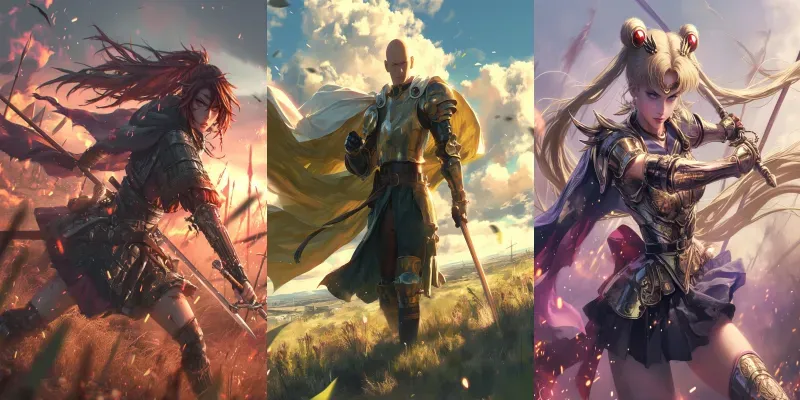 Medieval Fantasy Anime Warriors generated by undefined