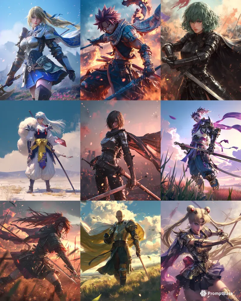 Medieval Fantasy Anime Warriors