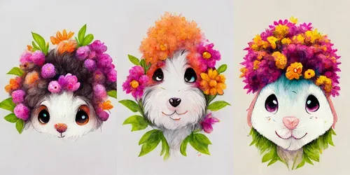 Flowery Critters generated by midjourney