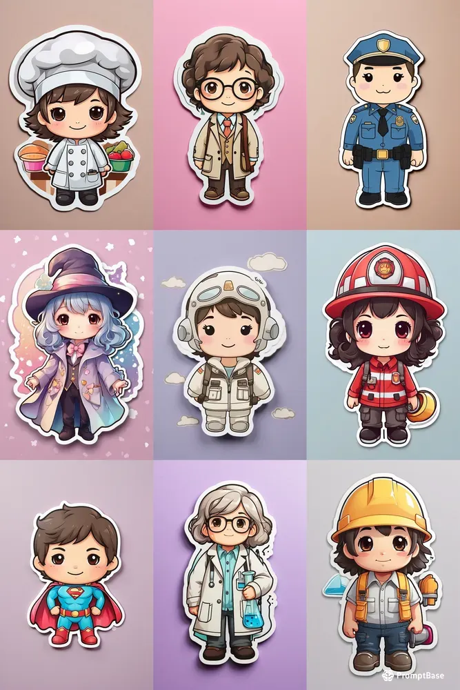 Cute Professional Kawaii Stickers