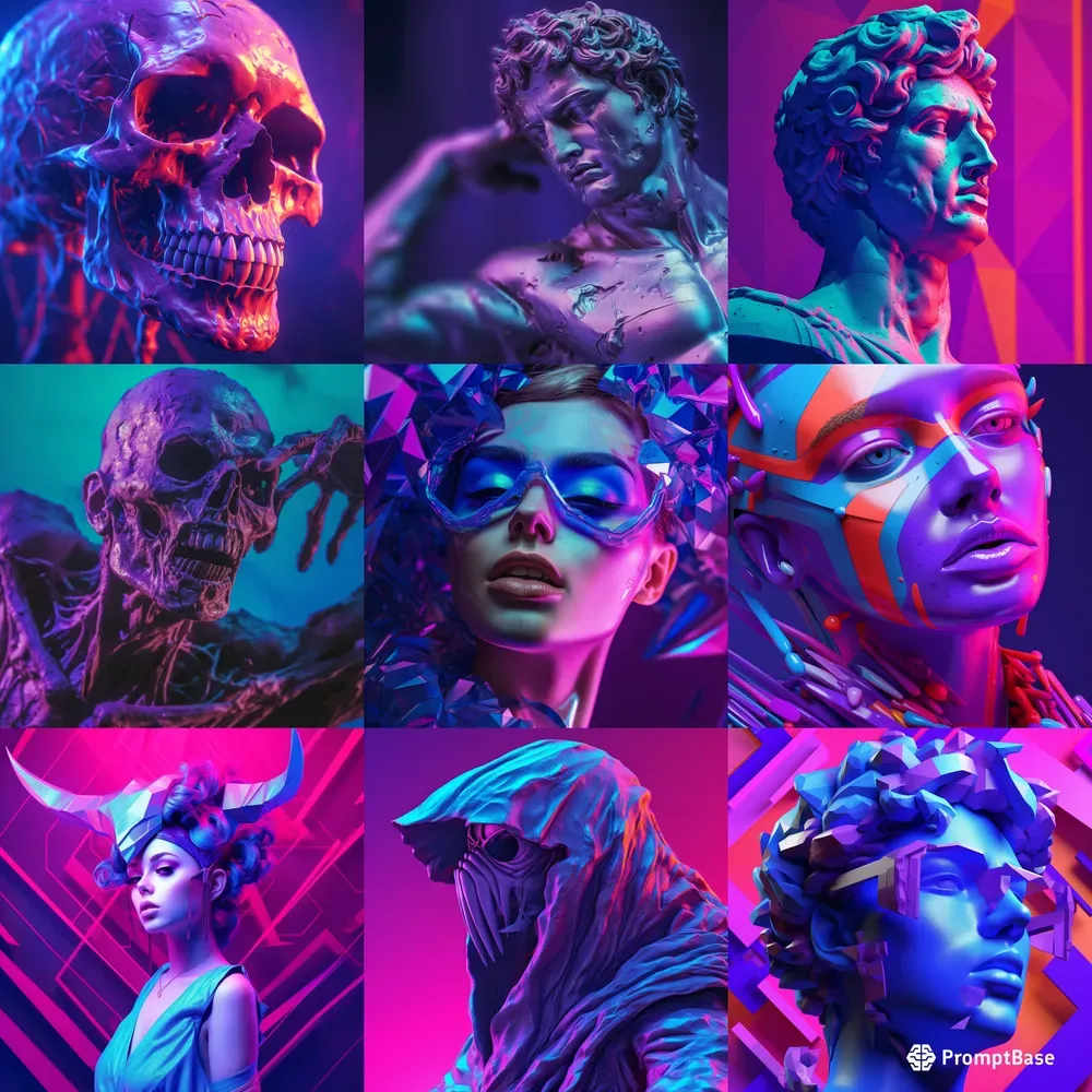 Synthwave 3D Characters Perfect For NFTs