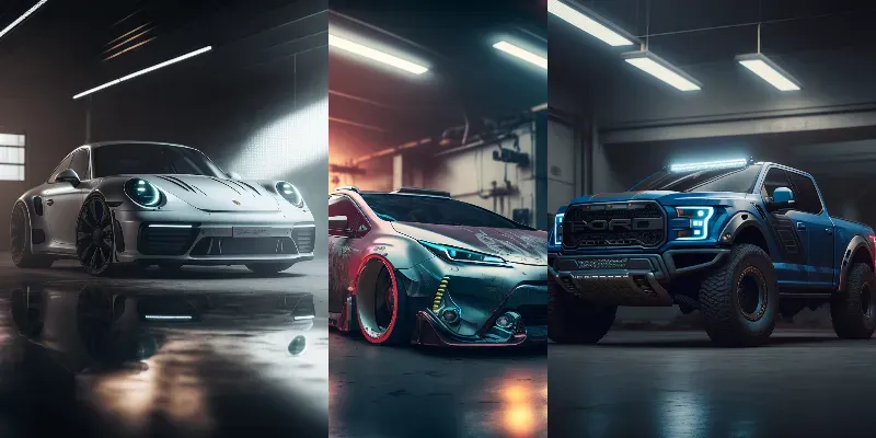 Cyberpunk Car Designs generated by undefined