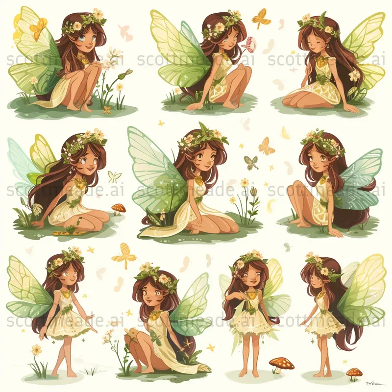 Consistent Character Sheet Poses