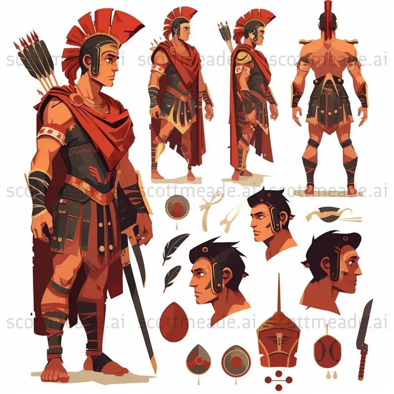 Consistent Character Sheet Poses