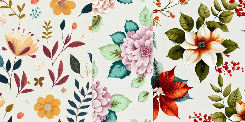 Seamless Floral Wallpapers generated by undefined