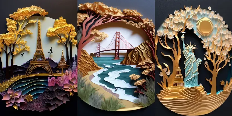 City Quilled Visions generated by undefined