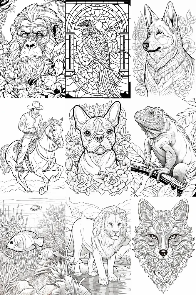 Animal Coloring Pages For Adults