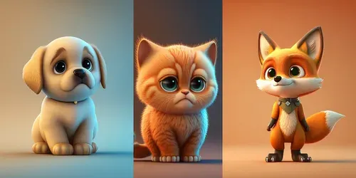 Cute Animals generated by midjourney
