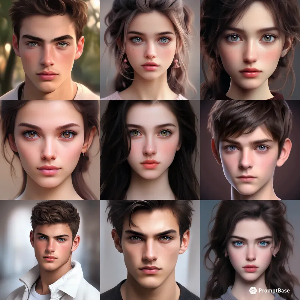 Realistic 3D Avatar Anime Portraits