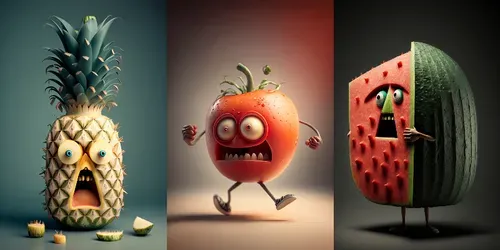 Personified Produce Anthropomorphic Food generated by midjourney