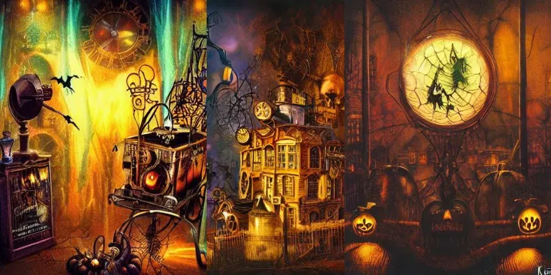 Scary Halloween Scene generated by undefined