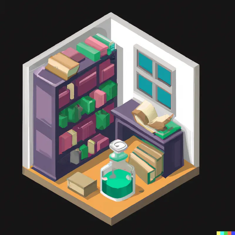 Mini Room With Books And Potions