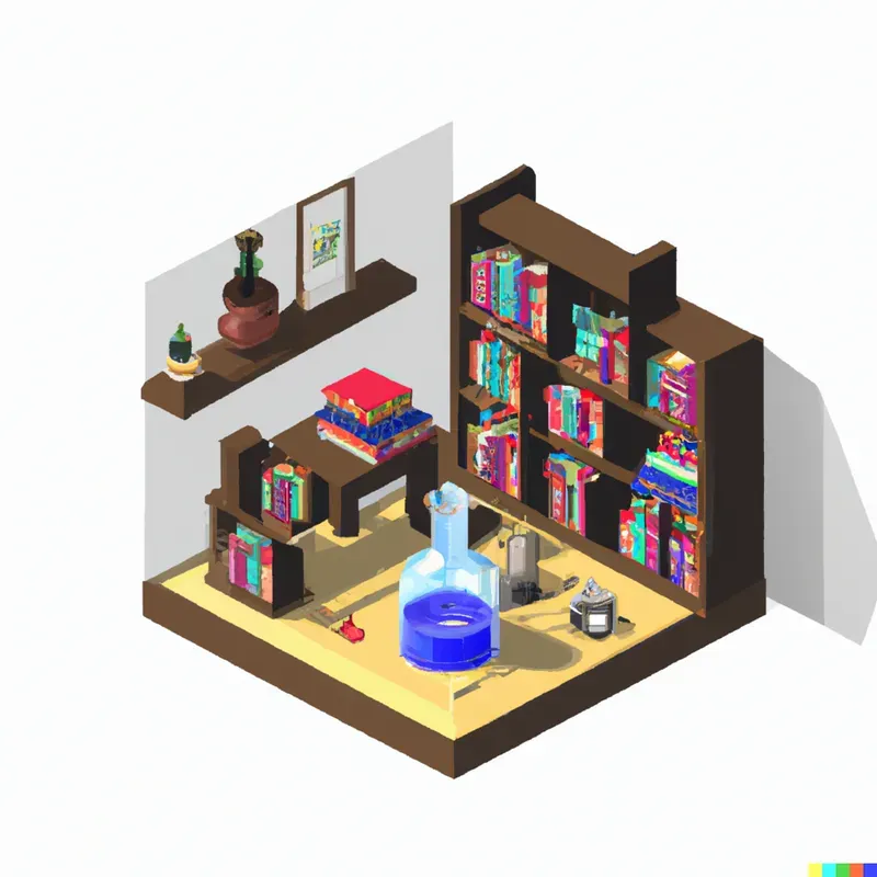 Mini Room With Books And Potions