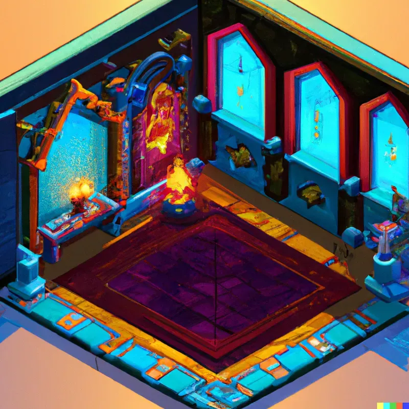 Tiny Isometric Room Fantasy Style