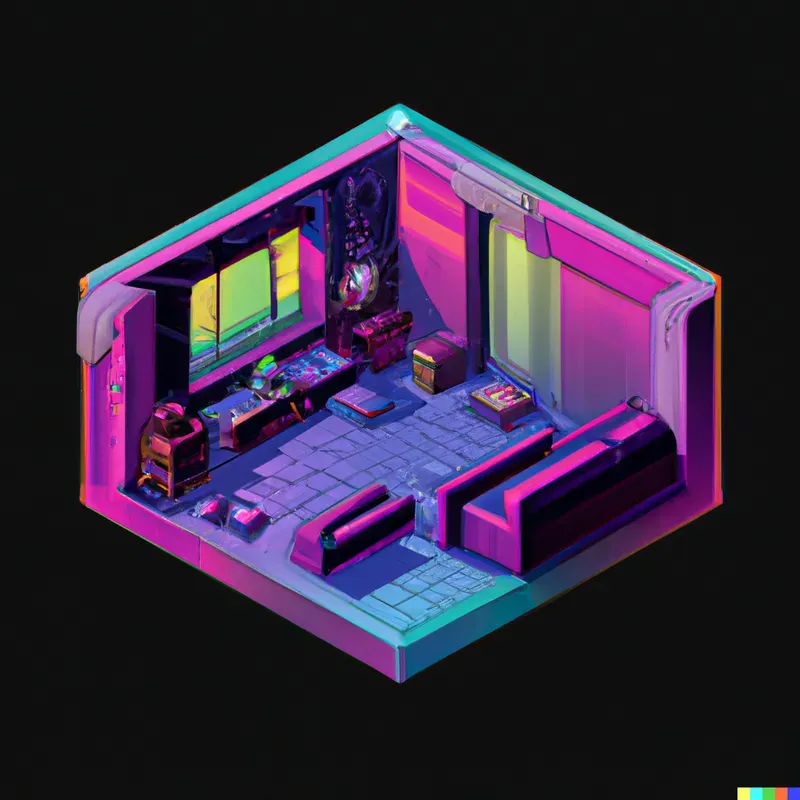 Tiny Isometric Room Fantasy Style