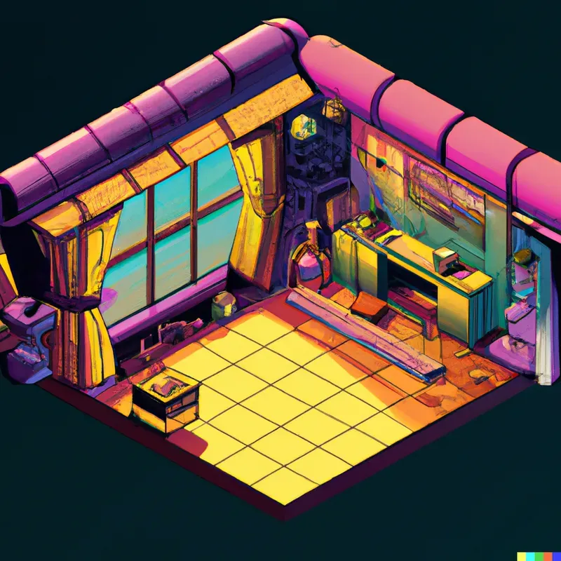 Tiny Isometric Room Fantasy Style